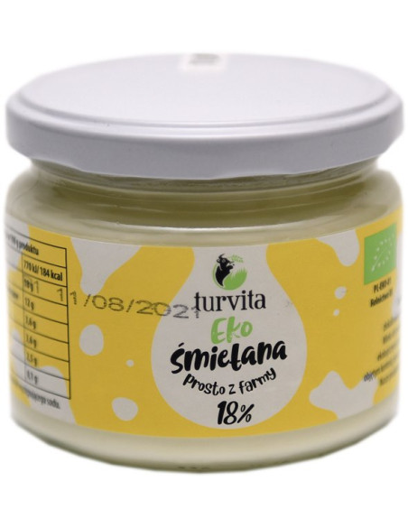 ŚMIETANA 18 % BIO 250 g - TURVITA