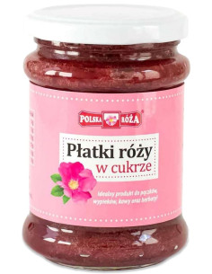PŁATKI RÓŻY W CUKRZE 320 g - POLSKA RÓŻA
