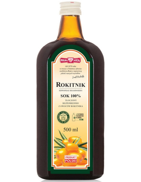 SOK Z ROKITNIKA NFC 500 ml - POLSKA RÓŻA