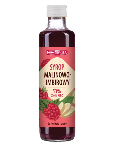 SYROP MALINOWY Z IMBIREM 250 ml - POLSKA RÓŻA