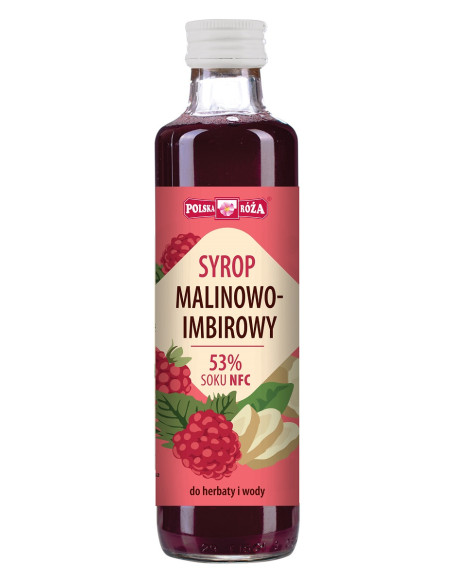 SYROP MALINOWY Z IMBIREM 250 ml - POLSKA RÓŻA