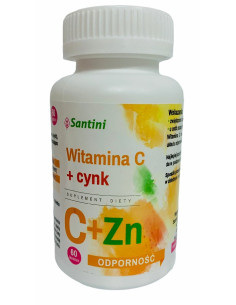 WITAMINA C + CYNK 60 TABLETEK - SANTINI