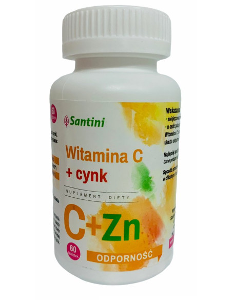 WITAMINA C + CYNK 60 TABLETEK - SANTINI