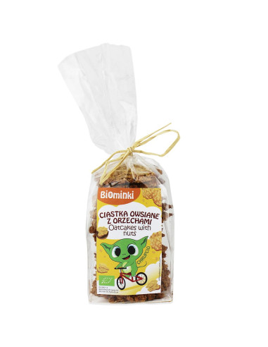 CIASTKA OWSIANE Z ORZECHAMI WŁOSKIMI BIO 170 g - BIOMINKI