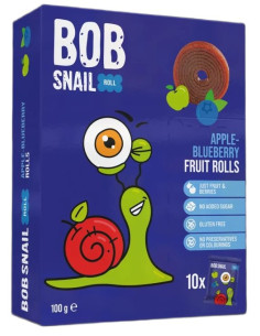 PRZEKĄSKI ROLL JABŁKO - BORÓWKA BEZ DODATKU CUKRÓW BEZGLUTENOWE 100 g - BOB SNAIL