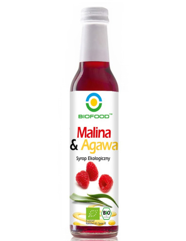 SYROP MALINA Z AGAWĄ BIO 250 ml - BIOFOOD