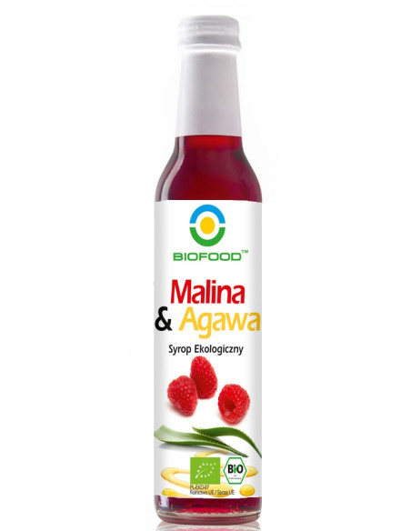 SYROP MALINA Z AGAWĄ BIO 250 ml - BIOFOOD