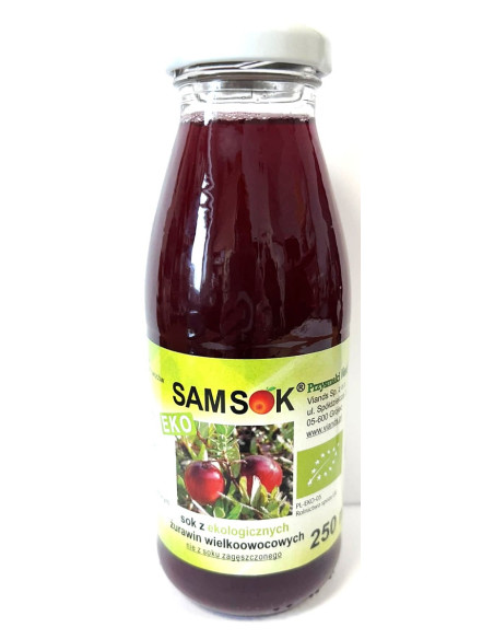 SOK Z ŻURAWINY WIELKOOWOCOWEJ NFC BIO 250 ml - VIANDS (SAM SOK)