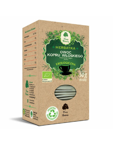 HERBATKA OWOC KOPRU WŁOSKIEGO BIO (25 x 2 g) 50 g - DARY NATURY