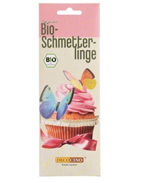 DEKORACYJNE MOTYLE WAFLOWE 3D BIO (6 szt.) 2 g - DECOCINO (PRODUKT SEZONOWY)