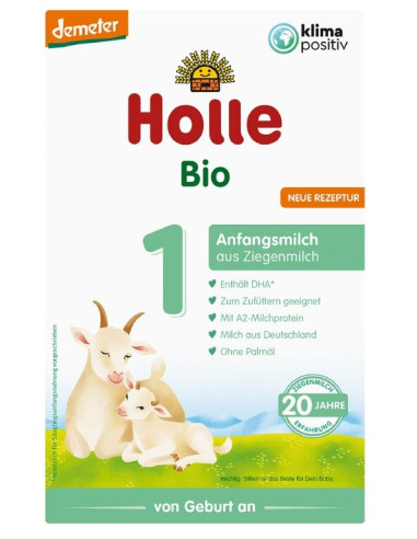 MLEKO KOZIE 1 POCZĄTKOWE DLA NIEMOWLĄT DEMETER BIO 400 g - HOLLE