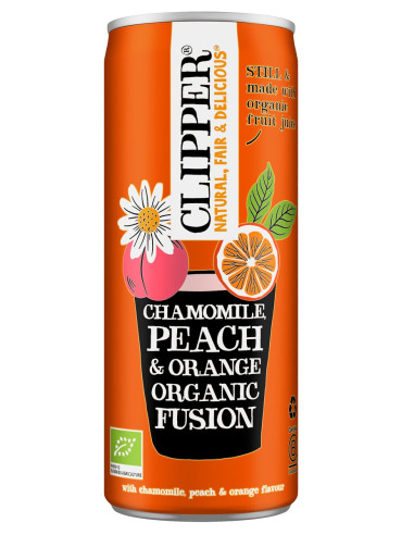 NAPÓJ OWOCOWY O SMAKU RUMIANEK - POMARAŃCZA - BRZOSKWINIA BIO 250 ml - CLIPPER