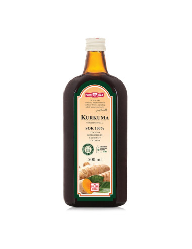 SOK Z KURKUMY NFC 500 ml - POLSKA RÓŻA