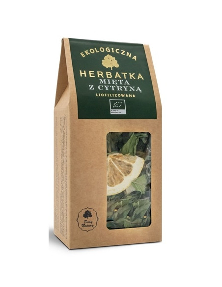 HERBATKA LIOFILIZOWANA MIĘTA Z CYTRYNĄ BIO 25 g - DARY NATURY
