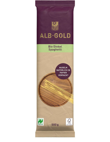 MAKARON (ORKISZOWY) SPAGHETTI BIO 500 g - ALB-GOLD