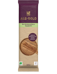 MAKARON (ORKISZOWY RAZOWY) SPAGHETTI BIO 500 g - ALB-GOLD