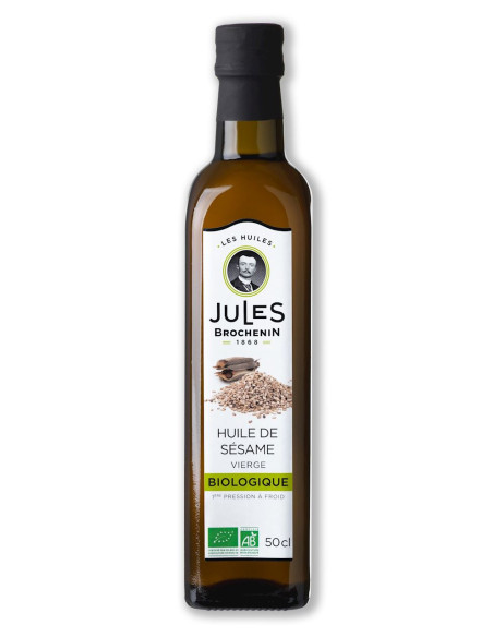 OLEJ SEZAMOWY TŁOCZONY NA ZIMNO BIO 500 ml - JULES BROCHENIN