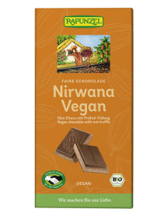 CZEKOLADA KUWERTURA Z NADZIENIEM PRALINOWYM NIRWANA BIO 100 g - RAPUNZEL