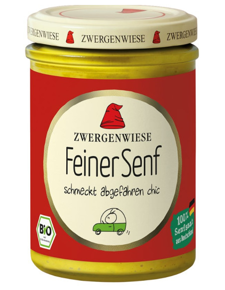 MUSZTARDA DELIKATESOWA BEZGLUTENOWA BIO 160 ml - ZWERGENWIESE
