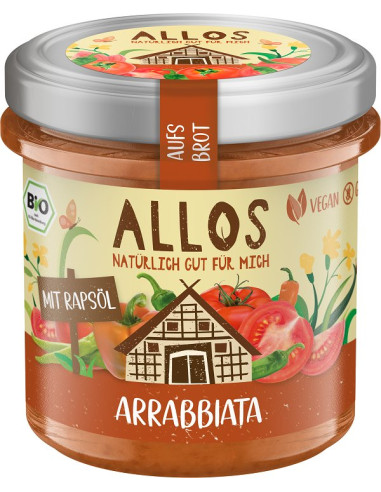 PASTA KREMOWA ARRABBIATA BEZGLUTENOWA BIO 140 g - ALLOS