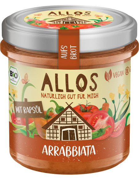 PASTA KREMOWA ARRABBIATA BEZGLUTENOWA BIO 140 g - ALLOS