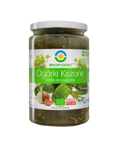 OGÓRKI KISZONE BEZGLUTENOWE BIO 760 g (560 g) - BIOFOOD