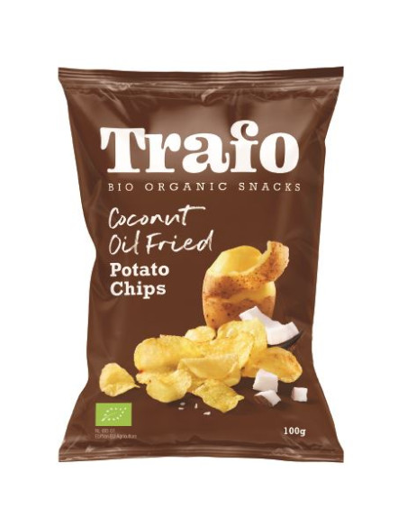CHIPSY ZIEMNIACZANE SMAŻONE NA OLEJU KOKOSOWYM BIO 100 g - TRAFO