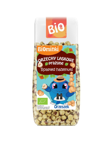 ORZECHY LASKOWE BLANSZOWANE PRAŻONE BIO 100 g - BIOMINKI