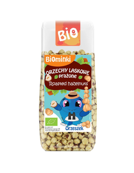 ORZECHY LASKOWE BLANSZOWANE PRAŻONE BIO 100 g - BIOMINKI