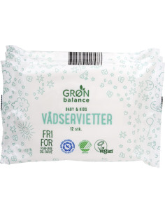 CHUSTECZKI NAWILŻANE PODRÓŻNE DLA DZIECI ECO 3 x 12 szt. - GRON BALANCE