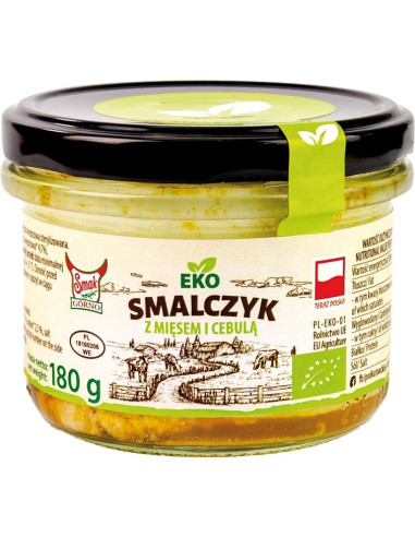SMALEC Z MIĘSEM I CEBULKĄ BIO 180 g - SMAK EKO