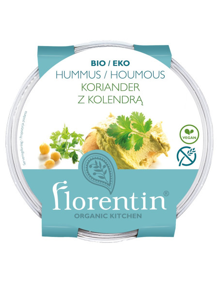 HUMMUS Z KOLENDRĄ BEZGLUTENOWY BIO 170 g - FLORENTIN