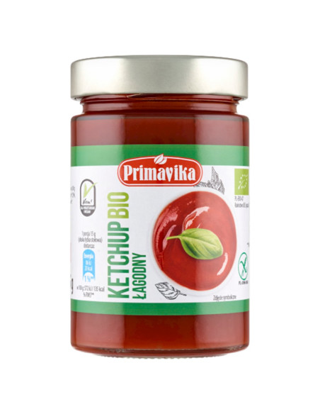 KETCHUP ŁAGODNY BEZGLUTENOWY BIO 315 g - PRIMAVIKA