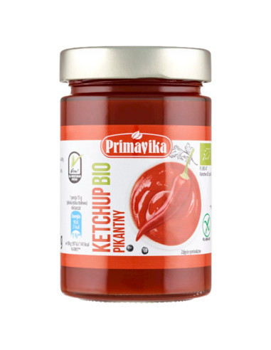 KETCHUP PIKANTNY BEZGLUTENOWY BIO 315 g - PRIMAVIKA
