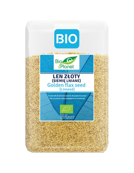 LEN ZŁOTY (SIEMIĘ LNIANE) BIO 2 kg - BIO PLANET
