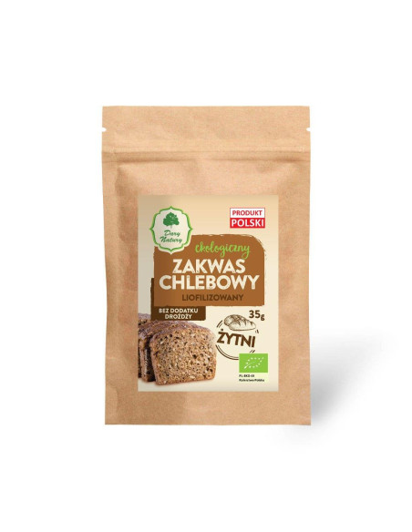 ZAKWAS CHLEBOWY ŻYTNI LIOFILIZOWANY BIO 35 g - DARY NATURY