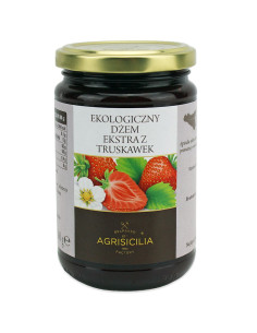 DŻEM EKSTRA Z TRUSKAWEK BIO 360 g - AGRISICILIA