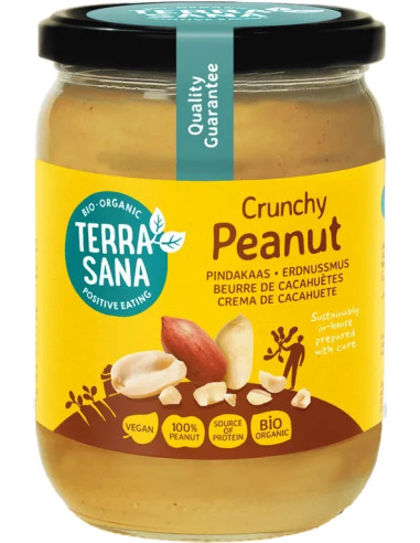 KREM Z ORZESZKÓW ZIEMNYCH PRAŻONYCH 100 % CRUNCHY BIO 500 g - TERRASANA