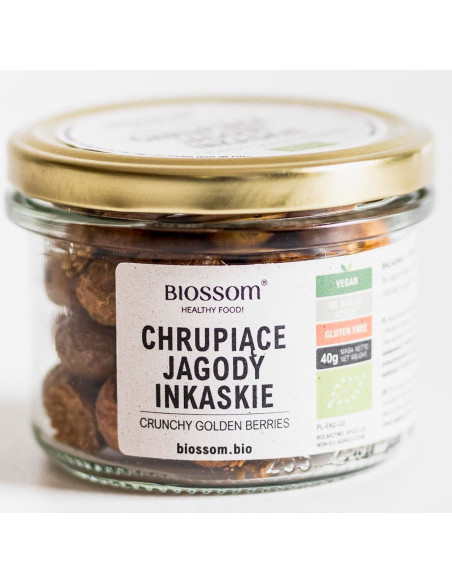 JAGODY INKASKIE LIOFILIZOWANE CHRUPIĄCE BEZGLUTENOWE BIO 40 g - BIOSSOM