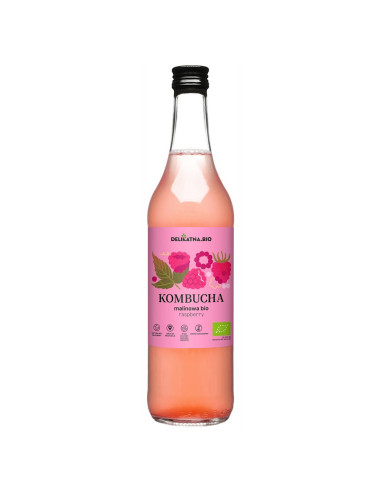 KOMBUCHA MALINOWA BIO 500 ml - DELIKATNA