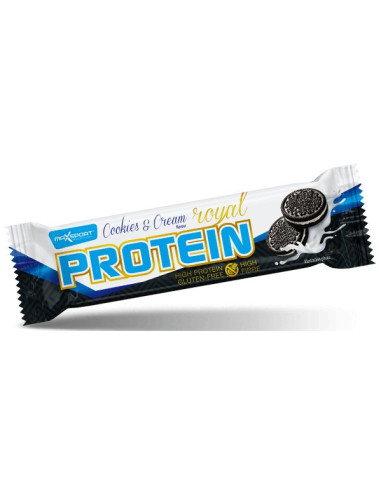 BATON PROTEINOWY O SMAKU CIASTECZKOWYM W POLEWIE BIAŁEJ BEZGLUTENOWY 60 g - MAXSPORT