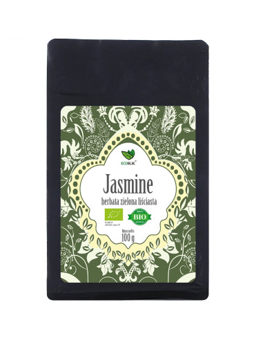 HERBATA ZIELONA LIŚCIASTA JAŚMINOWA BIO 100 g - ECOBLIK