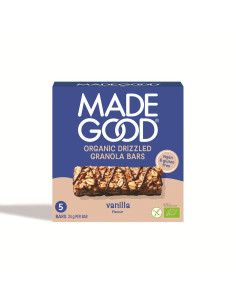 BATONY GRANOLA CRUNCHY SMAK WANILIA W POLEWIE CZEKOLADOWEJ BEZGLUTENOWE BIO (5 x 24 g) 120 g - MADEGOOD
