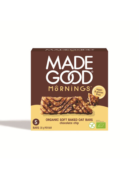 BATONY OWSIANE SOFT Z CZEKOLADĄ BEZGLUTENOWE BIO (5 x 30 g) 150 g - MADEGOOD MORNINGS
