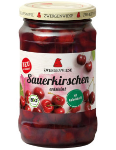 WIŚNIE W LEKKIM SYROPIE BEZGLUTENOWE BIO 360 g (195 g) (SŁOIK) - ZWERGENWIESE