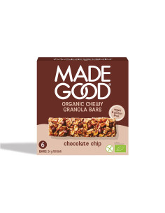 BATONY GRANOLA CRUNCHY Z CZEKOLADĄ BEZGLUTENOWE BIO (6 x 24 g) 144 g - MADEGOOD
