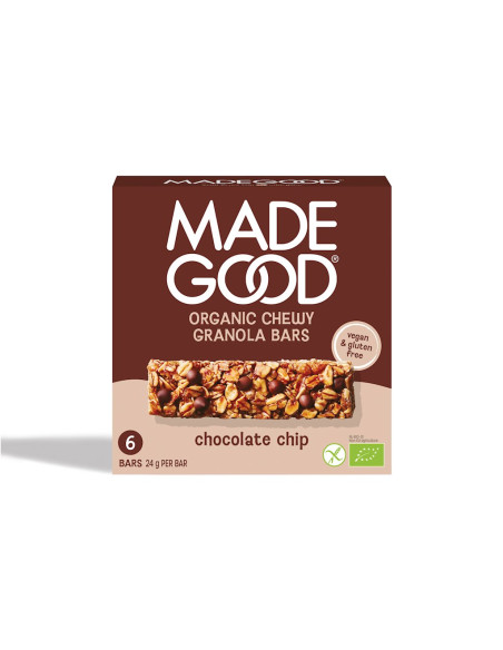 BATONY GRANOLA CRUNCHY Z CZEKOLADĄ BEZGLUTENOWE BIO (6 x 24 g) 144 g - MADEGOOD