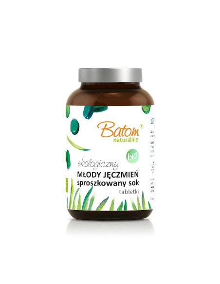 SOK Z MŁODEGO JĘCZMIENIA SPROSZKOWANY BIO (500 mg) 240 TABLETEK - BATOM