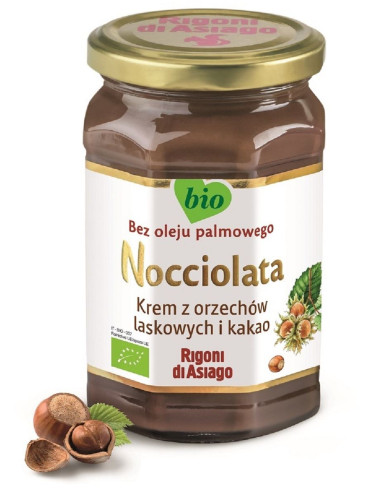 KREM Z ORZECHÓW LASKOWYCH I KAKAO BEZGLUTENOWY BIO 650 g - RIGONI DI ASIAGO (NOCCIOLATA)