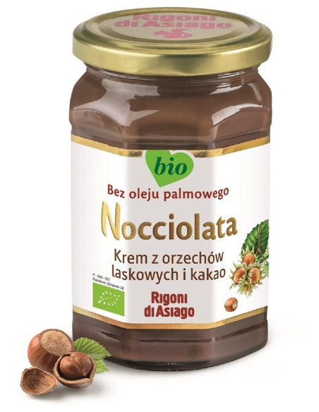 KREM Z ORZECHÓW LASKOWYCH I KAKAO BEZGLUTENOWY BIO 650 g - RIGONI DI ASIAGO (NOCCIOLATA)